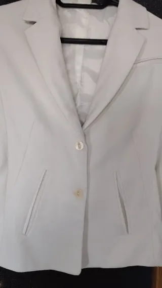 Chaqueta de traje blanca