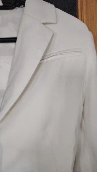 Chaqueta de traje blanca