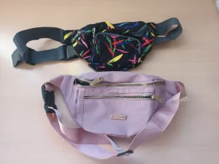 Riñoneras multicolor y rosa