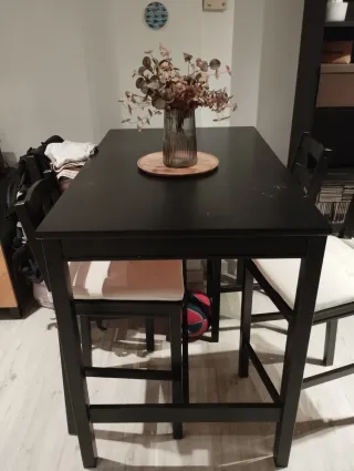 Mesa alta comedor + 4 sillas IKEA
