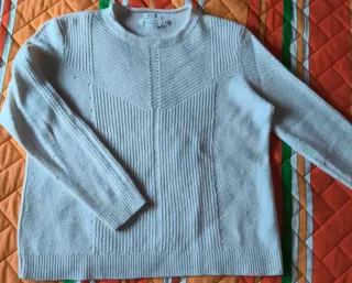 Jersey H&M Lana Blanco Talla XL