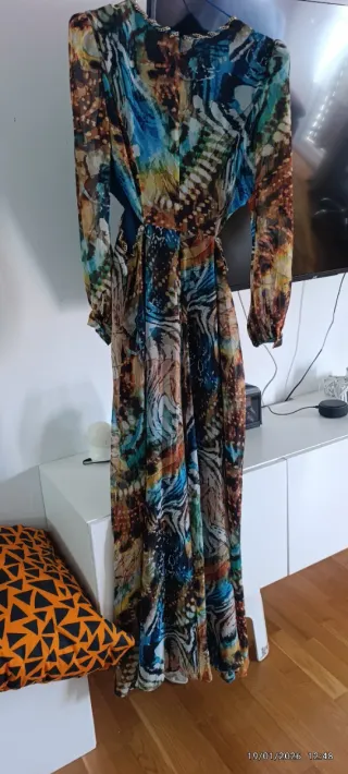 Vestido largo fiesta estampado