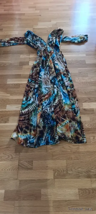 Vestido largo fiesta estampado