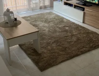 Alfombra marrón pelo largo230