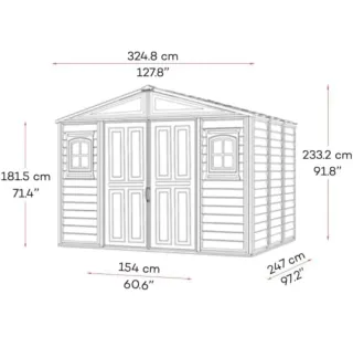 Duramax - caseta cobertizo jardín 10X8
