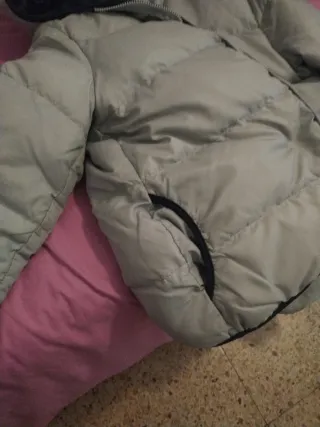 Chaqueta plumífero reversible gris