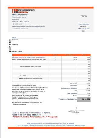 Camperizar Box para minicamper 1,70x1,18m