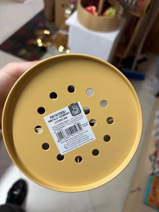 Porta utensili in latta giallo