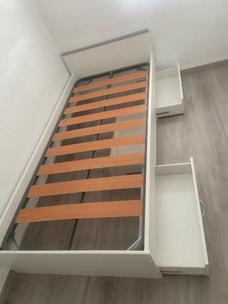 Cama individual 90cm con cajones