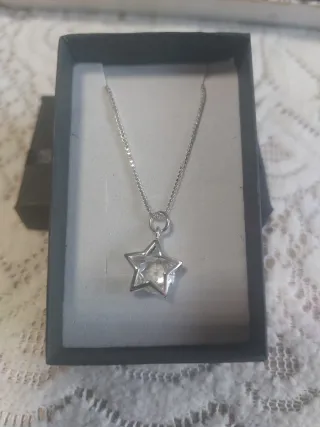 Cadena plata 925 con colgante estrella