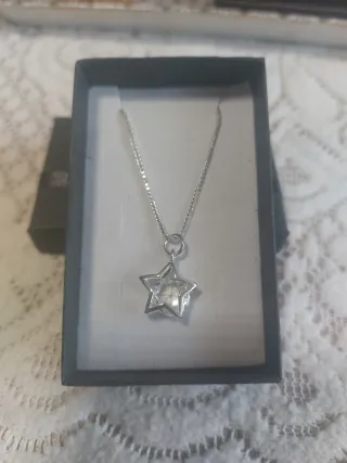 Cadena plata 925 con colgante estrella