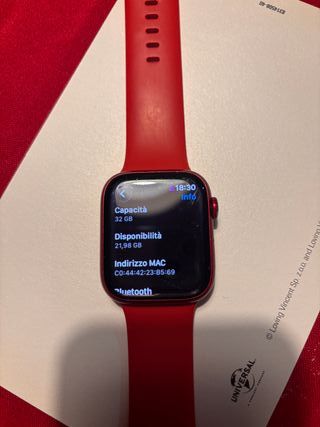 Apple Watch 7 45mm Rosso