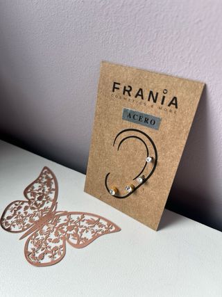 Juego 2 pares pendientes acero FRANIA