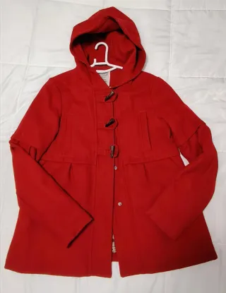 Abrigo paño con capucha talla M