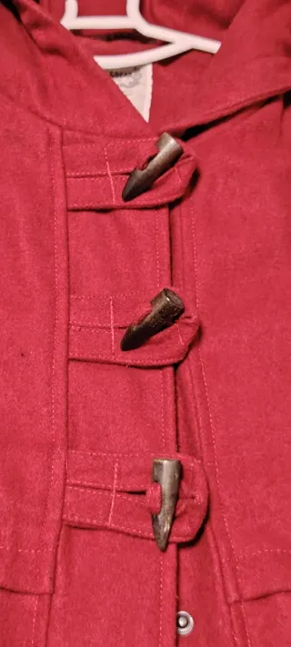 Abrigo paño con capucha talla M