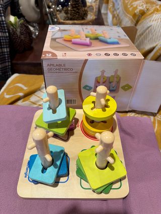 Apilable Geométrico Madera Niños