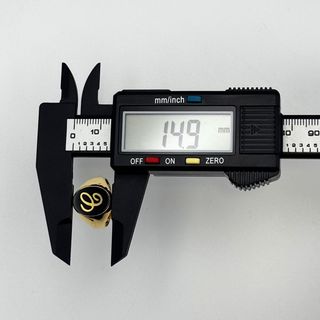 Anillo Oro 14K, Sello Letra C, 4.6gr, T-14