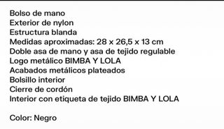 Bolso negro BIMBA Y LOLA