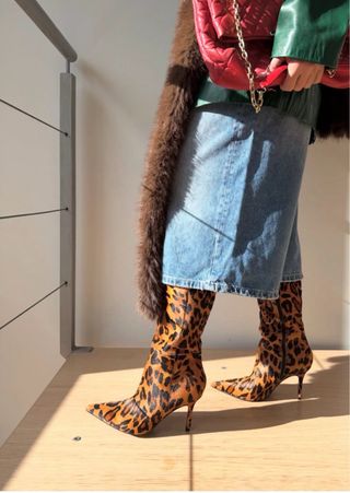Botas Zara Piel Estampadas Animal Print