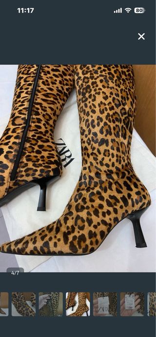 Botas Zara Piel Estampadas Animal Print