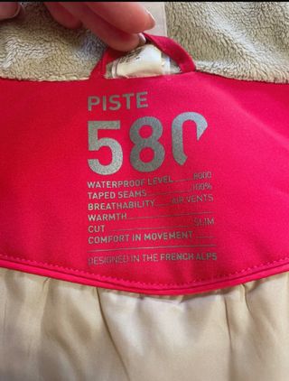 Abrigo de esquí Wedze rojo mujer