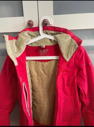 Abrigo de esquí Wedze rojo mujer