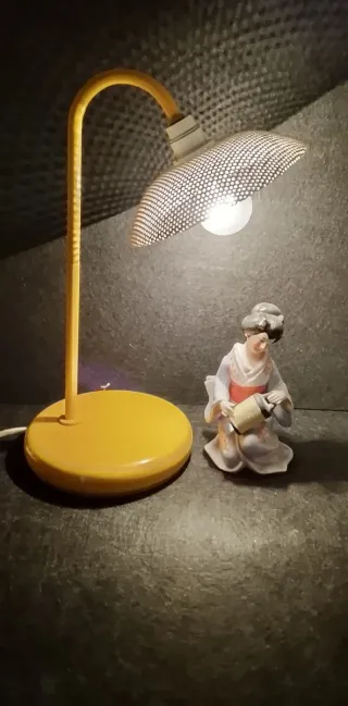 Lampada in metallo da scrivania anni '80