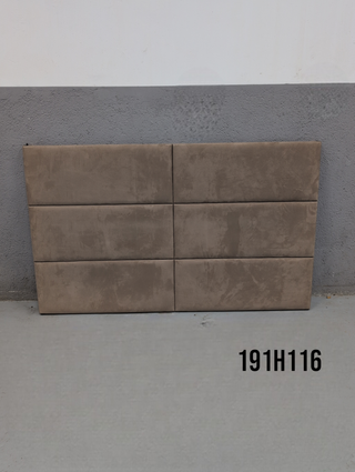 Cabezal de cama beige/marrón