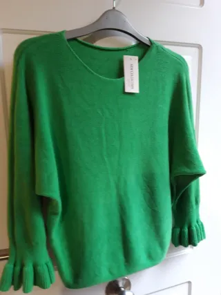 Jersey punto verde talla 48