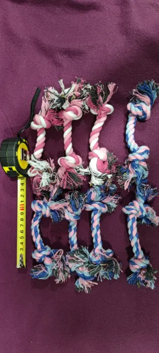 Juguetes mordedores para mascotas de algodón