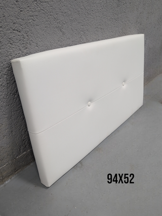 Cabezal de cama blanco polipiel