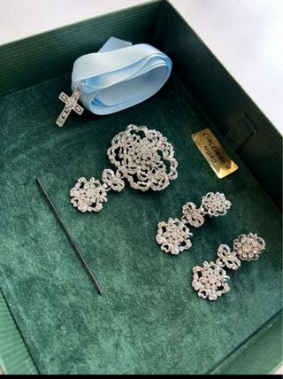 Traje de huertana completo azul