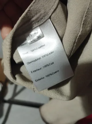 Giacca Mabrun  vera pelle scamosciata Beige M