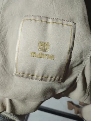 Giacca Mabrun  vera pelle scamosciata Beige M