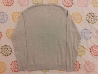 Jersey Adolfo Dominguez gris cuello pico