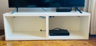 Mueble TV + Mesa Auxiliar Blanca