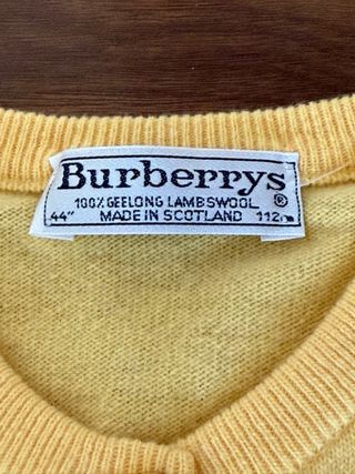Cárdigan Burberry Vintage Amarillo Talla Única