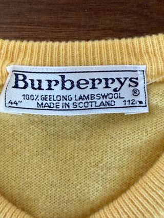 Cárdigan Burberry Vintage Amarillo Talla Única