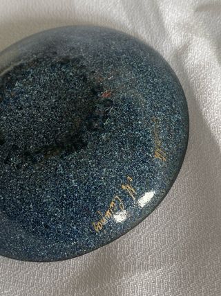 ANTIGUO PLATO DE DECORATIVO de COBRE ESMALTADO