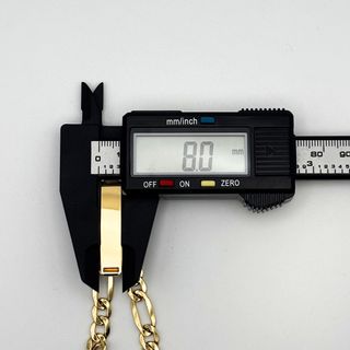 Pulsera Esclava Oro 18K, Figaro, 10.68gr, 21.5cm