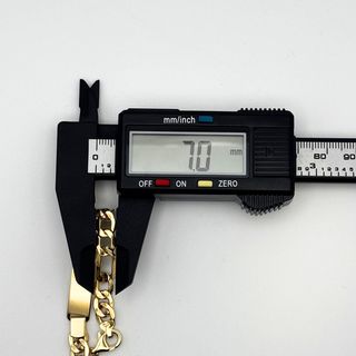 Pulsera Esclava Oro 18K, Figaro, 10.68gr, 21.5cm