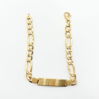 Pulsera Esclava Oro 18K, Figaro, 10.68gr, 21.5cm