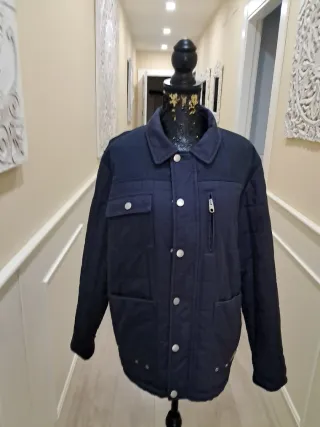 Cazadora azul hombre