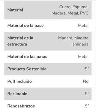 URGE venta!! Sillón relax piel marrón chocolate