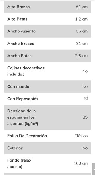 URGE venta!! Sillón relax piel marrón chocolate