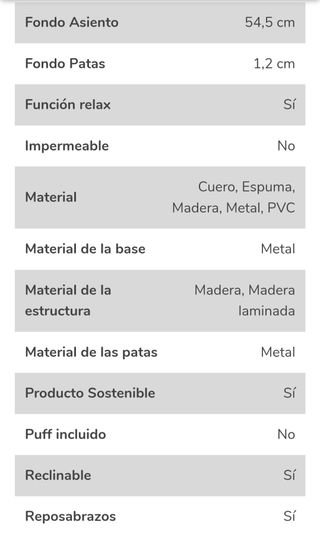 URGE venta!! Sillón relax piel marrón chocolate