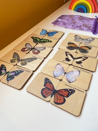 Puzzle 2 piezas mariposas