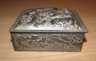 Caja oriental japonesa Japón dragón dragones 40 ́s