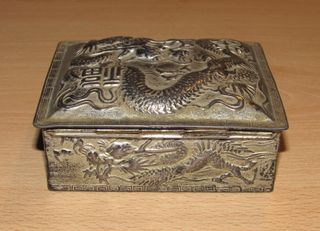 Caja oriental japonesa Japón dragón dragones 40 ́s