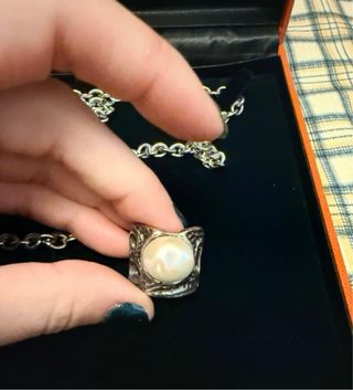 Collar y Anillo Plata Multicolor